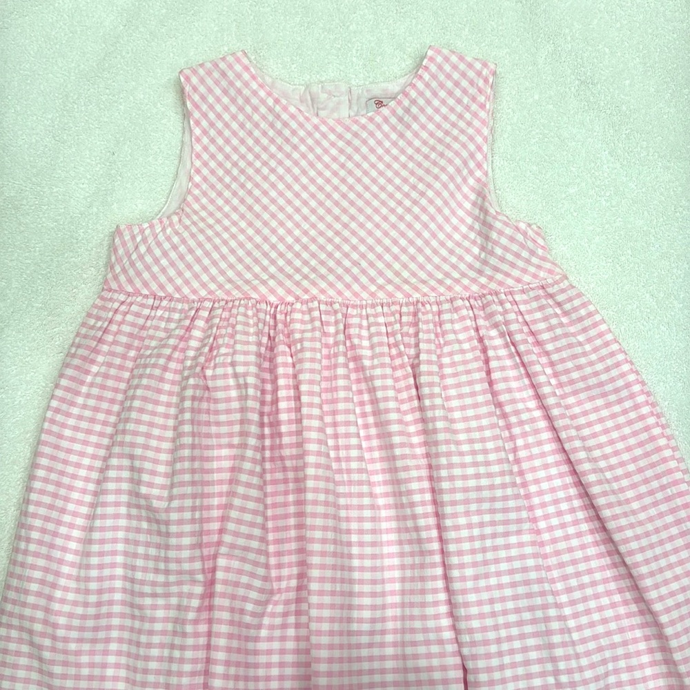 Confiture - Girl’s Duck Pinafore Dress - Pink Gingham - Size: 5Y - Picture 3 of 5